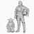 Luke Skywalker & Yoda Figures Set 3D model small image 4
