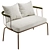 Golden Lounge Sofa: Urban Chic 3D model small image 1