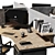 High-Quality Brown Black Office Set 3D model small image 3