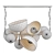 Modern Miyake Suspension Lamp 3D model small image 3