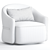 Elegant Madame Butterfly Armchair (English translation) 3D model small image 4