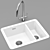 Rustique Ceramic Sink, 55.7cm 3D model small image 2