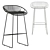 Bar Stool FRANK Black Gray 3D model small image 1