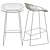 Bar Stool FRANK Black Gray 3D model small image 3