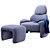 Deco-inspired Paolo Castelli Armchair 3D model small image 1