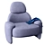 Deco-inspired Paolo Castelli Armchair 3D model small image 2