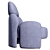 Deco-inspired Paolo Castelli Armchair 3D model small image 3