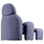 Deco-inspired Paolo Castelli Armchair 3D model small image 5