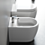  Qatego Ceramic Toilet Bidet Set 3D model small image 4