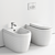  Qatego Ceramic Toilet Bidet Set 3D model small image 5