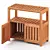 Outdoor NÄMMARÖ Shelving Unit 3D model small image 2