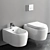 Modern Qatego Wall-Hung Toilet 3D model small image 1