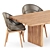 Gloster Bora Deck Dining Set 3D model small image 2
