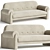 Modern Eco Burnt Orange Sofa 3D model small image 1