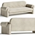Modern Eco Burnt Orange Sofa 3D model small image 2