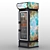 Illuminated Commercial Refrigerator Display 3D model small image 1