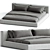  Groundpiece Bed by Flexform 3D model small image 2