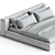  Groundpiece Bed by Flexform 3D model small image 3