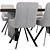 Elegant Dining Chair & Table 3D model small image 4