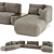 Modular Turbosmooth Sofa Downloadable 3D model small image 1