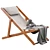 Modern Outdoor Elle Deck Chair 3D model small image 3