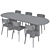 Modern Dining Set by Cazarina 3D model small image 10