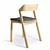 Scandinavian Style Oak Chair 3D model small image 4