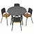 Gamma Outdoor Dining Set Excellence 3D model small image 3