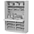Kitchen & Wine Fridge Set 3D model small image 3