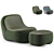 Modern Dino Armchair Set 3D model small image 13