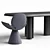 Customizable Padiglioni Table and Youpi Chair 3D model small image 5