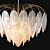 Feather Glass LED Pendant Chandelier 3D model small image 2