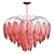 Feather Glass LED Pendant Chandelier 3D model small image 3