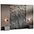 Geometric Stone Headboard Panel 3D model small image 1