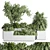 Urban Box Plants Stand Set 3D model small image 2
