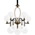 Elegant Clear Glass Pendant Chandelier 3D model small image 1