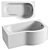 P-Shaped Shower Bath 1500mm 3D model small image 1