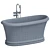 Stylish Adler Freestanding Bath 3D model small image 3