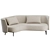 Sleek Sunday Sofa Curve, Poliform 3D model small image 6