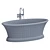 Lusso Light Maison Freestanding Bath 3D model small image 2