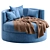 Elegant Winona Daybed by Cazarina 3D model small image 5