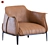 Luxurious ARCHIBALD LARGE Designer Armchair 3D model small image 2