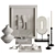 Title: Sleek Modern Tabletop Decor Set 3D model small image 1