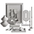 Title: Sleek Modern Tabletop Decor Set 3D model small image 3