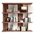 Walnut & Black Steel Shelf 3D model small image 1