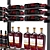 Vintage Wine Whiskey Shelf Model 3D model small image 4