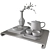 Japanese Tea Set in Style 3D model small image 4