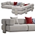 Stylish Modular Sofa | Mezzo Collection 3D model small image 2