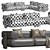Stylish Modular Sofa | Mezzo Collection 3D model small image 3