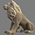 Regal Lion Statue 3D model small image 4